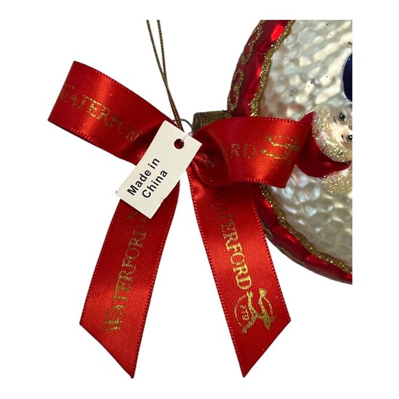 Waterford Holiday Heirlooms Santa Ornament – Hand-Painted Glass Globe – 4” - Picture 3 of 5